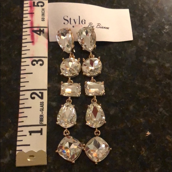 Stone Drop Earrings - Picture 2 of 3